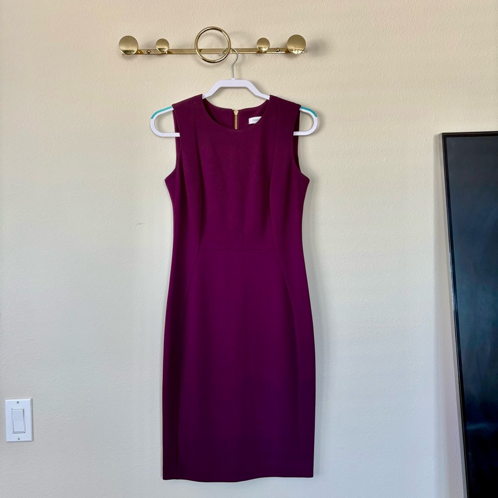 Elegant Purple Sleeveless Dress